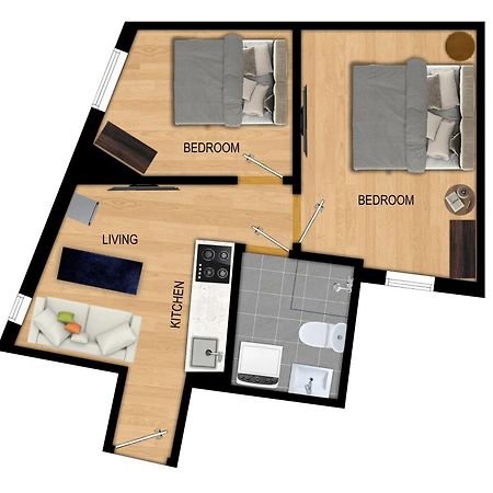ベルゲンKing Bed - Renovated 2024 - 2Br Behind Bryggenアパートメント エクステリア 写真